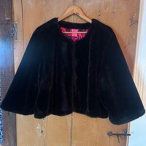 Betsey Johnson faux fur jacket
